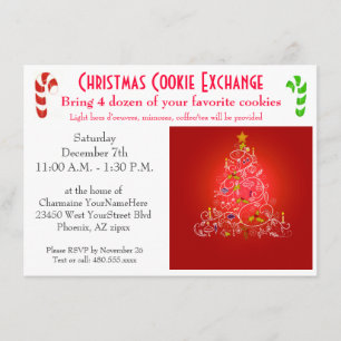 Christmas Brunch Cookie Exchange Invitation