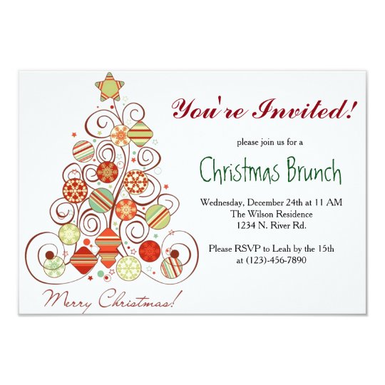 christmas brunch invitation zazzle com
