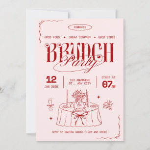 Christmas Brunch Invitation Elegant Holiday