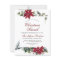 Christmas Brunch Red Poinsettia Floral Watercolor