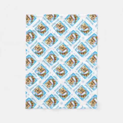 Christmas Brussels Griffon Fleece Blanket