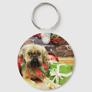 Christmas - Brussels Griffon - Oliver Keychain
