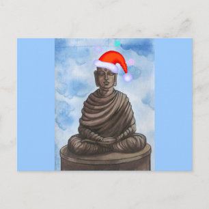 Christmas Buddha! Holiday Postcard