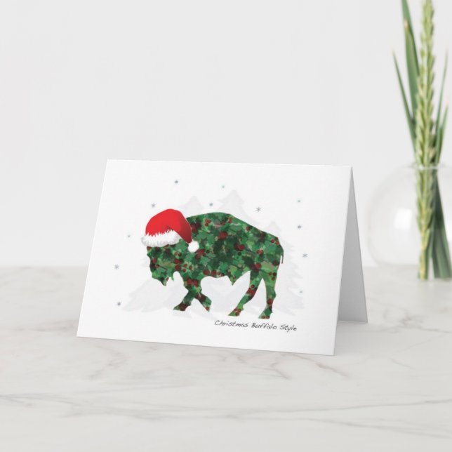 Christmas Buffalo Holiday Card (Front)