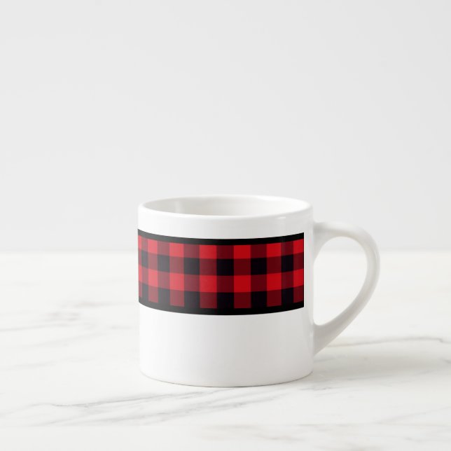 Christmas Buffalo Plaid Espresso Mug (Right)