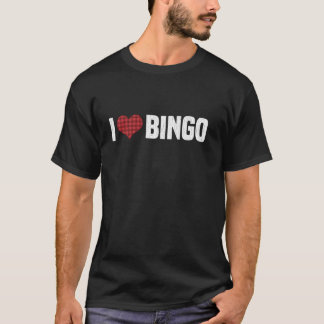 Christmas Buffalo Plaid I Love Bingo Vintage Gift T-Shirt