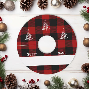Christmas Buffalo Plaid Wine Marker Identification Wine Glass Tag