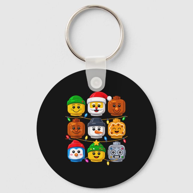 Christmas Building Crew Costume Master Builder Blo Keychain (Front)