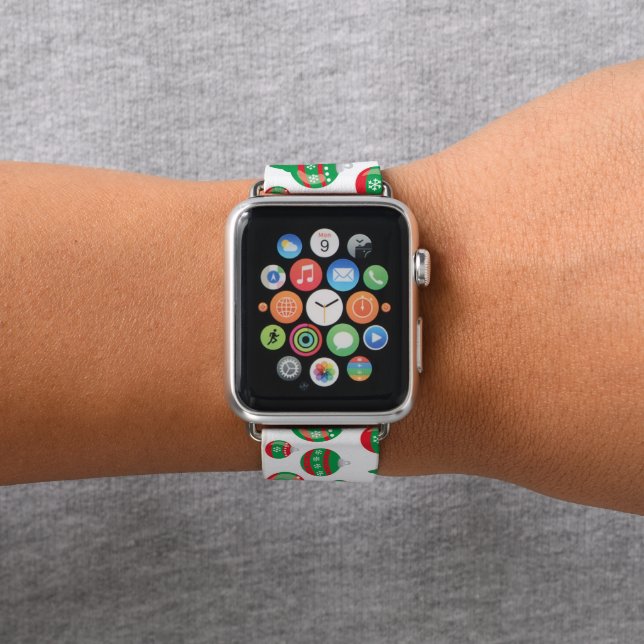Christmas bulb pattern apple watch band (In Situ)