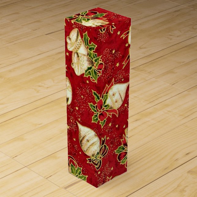 Christmas Bulb pattern wine gift box (Front)