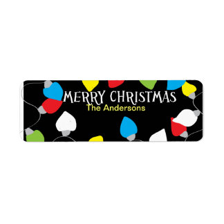 Christmas bulbs - address stickers