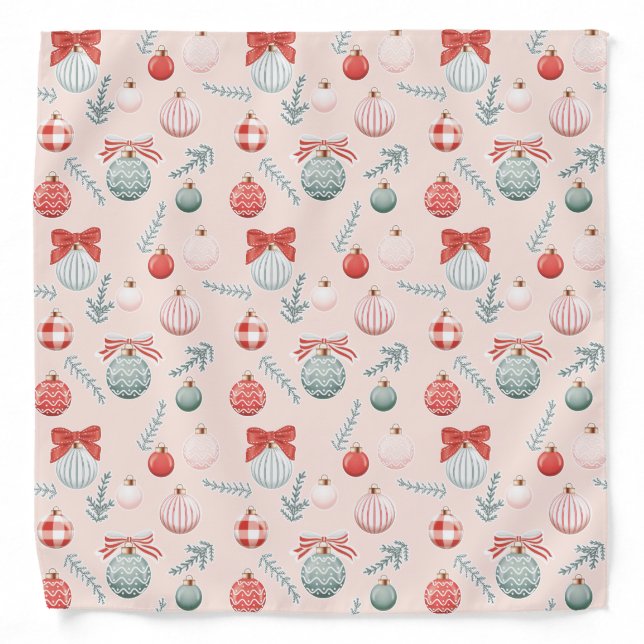 Christmas Bulbs Bandana (Front)
