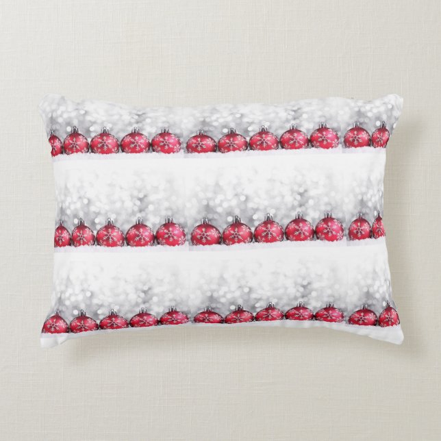 *CHRISTMAS BULBS GALORE** CHRISTMAS ACCENT PILLOW (Front)