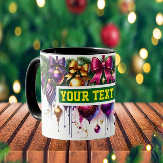 Christmas Bulbs Ornaments Coffee Mug