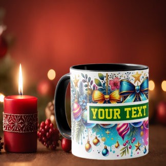 Christmas Bulbs Ornaments Coffee Mug