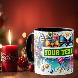 Christmas Bulbs Ornaments Coffee Mug