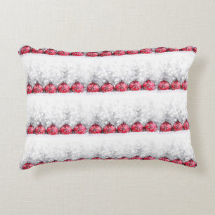 **CHRISTMAS BULBS** SILVER BACK ACCENT PILLOW