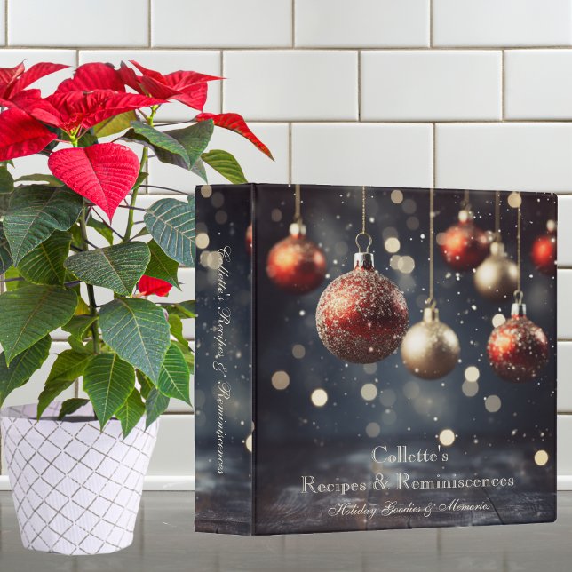 Christmas Bulbs &  Sparkle Holiday Recipe 3 Ring Binder (Creator Uploaded)