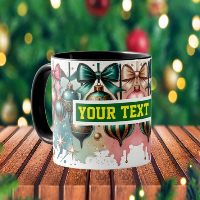Christmas Bulbs Watercolour Coffee Mug (Creator Uploaded)