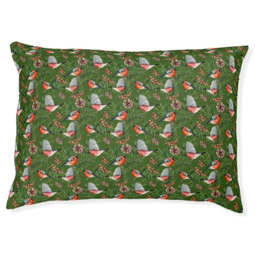 Christmas Bullfinch   Pet Bed