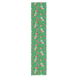 Christmas Bullfinch Short Table Runner