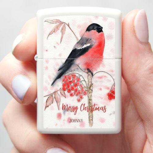 christmas bullfinch zippo lighter