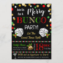 Christmas Bunco Party Invitation