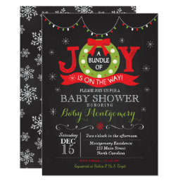 Christmas Baby Shower Invitations Announcements Zazzle