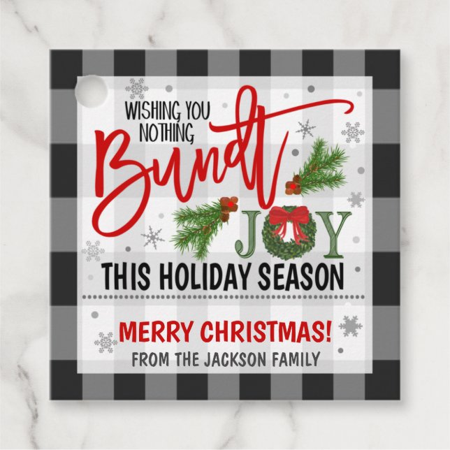 Christmas Bundt Cake Gift Tag (Front)