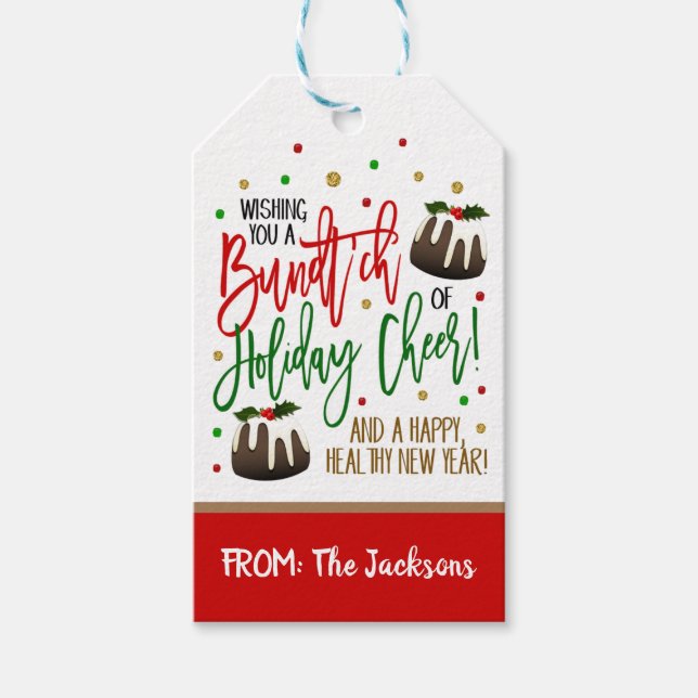 Christmas Bundt Cake Gift Tag (Front)
