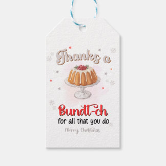Christmas Bundt Cake ,Thanks Appreciation Gft tags