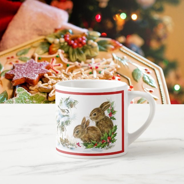 Christmas Bunnies Child's Cup Personalize NAME (Creator Uploaded)