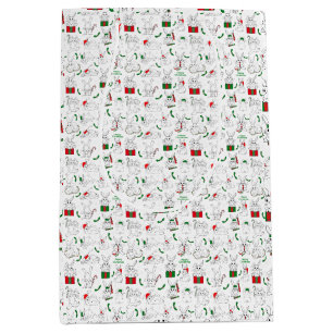 Christmas Bunnies Medium Gift Bag