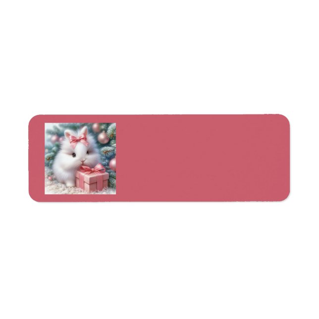 Christmas Bunny Address Labels (Front)