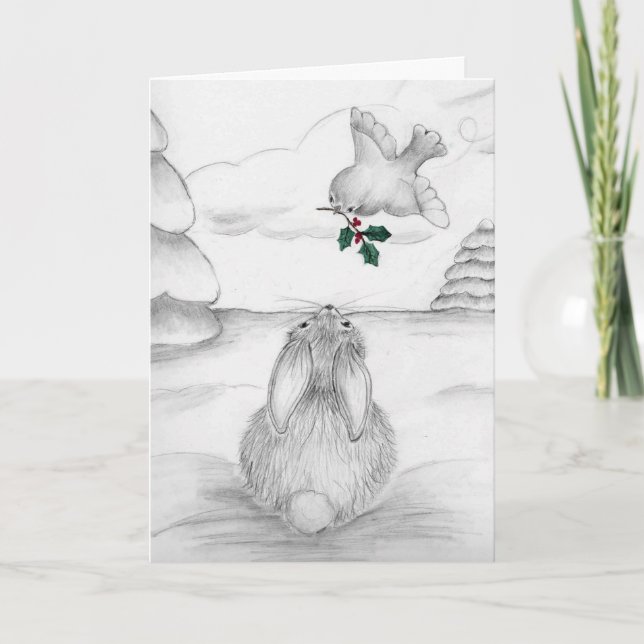 Christmas Bunny Card (Front)