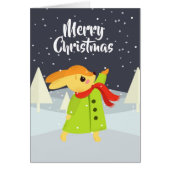 Christmas Bunny Catching Snowflakes Cute (Front)