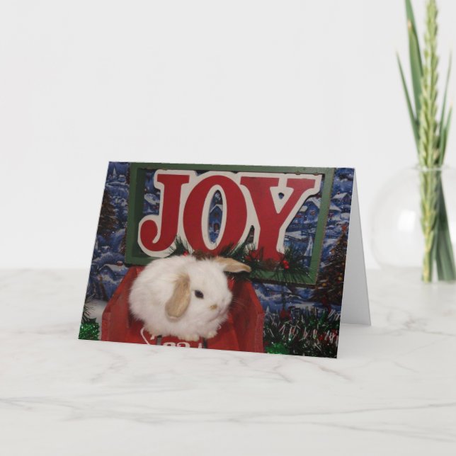 Christmas Bunny Greeting Card (Front)