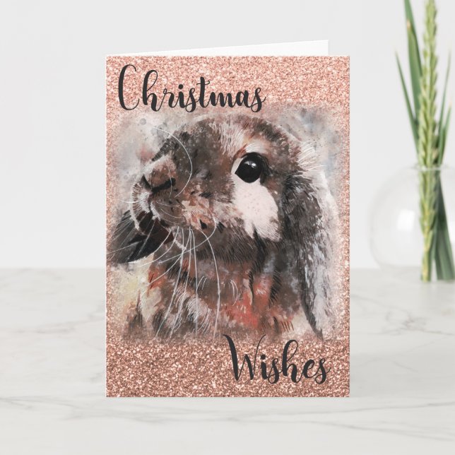 Christmas Bunny Holiday Card (Front)