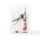 Christmas Bunny in a Stocking with a Mince Pie