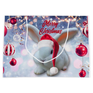 Christmas Bunny Large Gift Bag