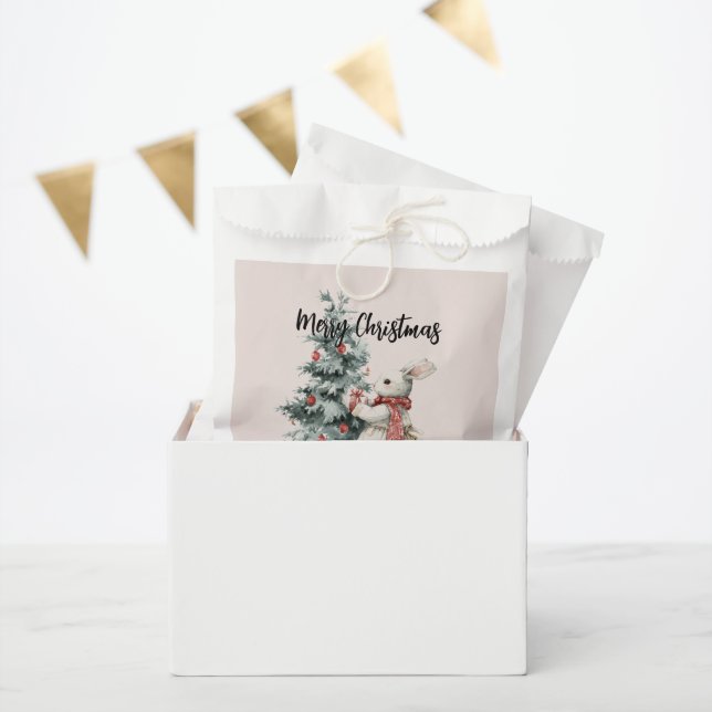 Christmas Bunny Party Favor Box – Holiday Package Bag (Party)
