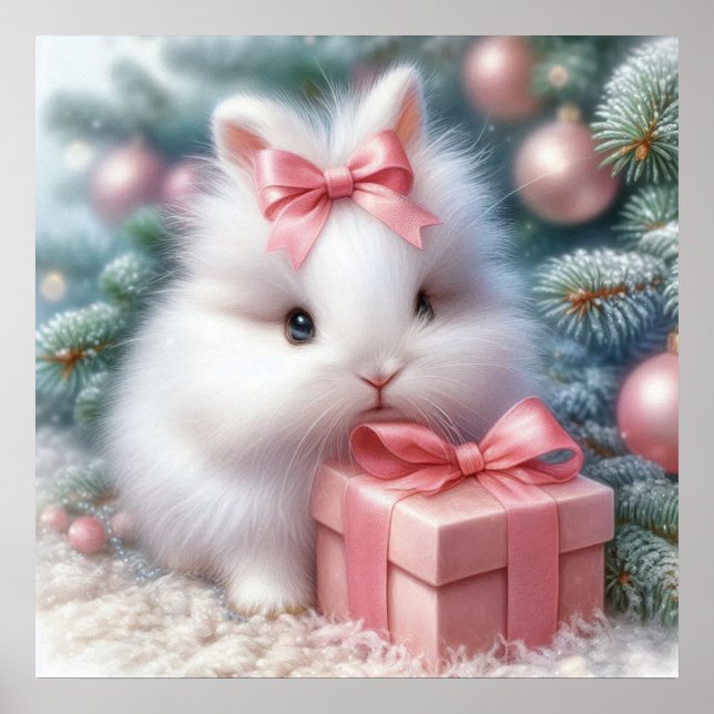 Christmas Bunny Poster (Front)