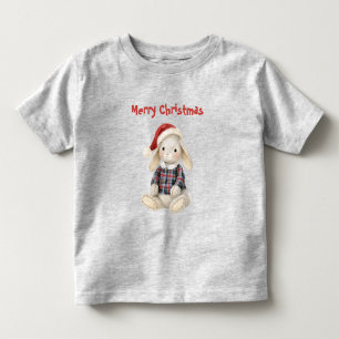 Christmas Bunny Santa Hat Toddler T-shirt