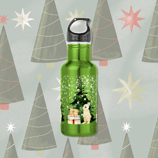 Christmas Bunny Stainless Steel Water Bottle