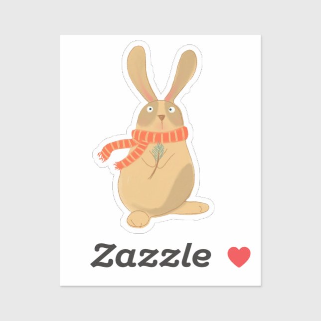 Christmas Bunny Sticker (Sheet)