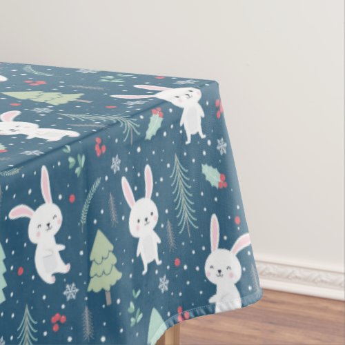 Christmas Bunny Tablecloth
