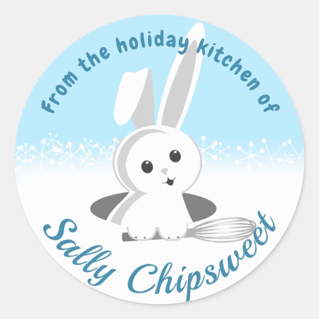 Christmas bunny whisk from the kitchen of sticker (Front)