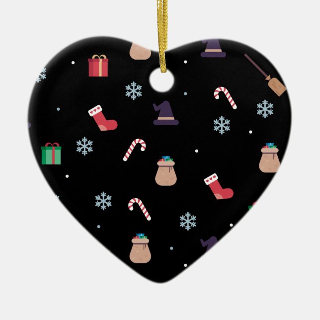 christmas buona befana ceramic ornament (Front)