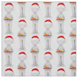 christmas burger santa fabric