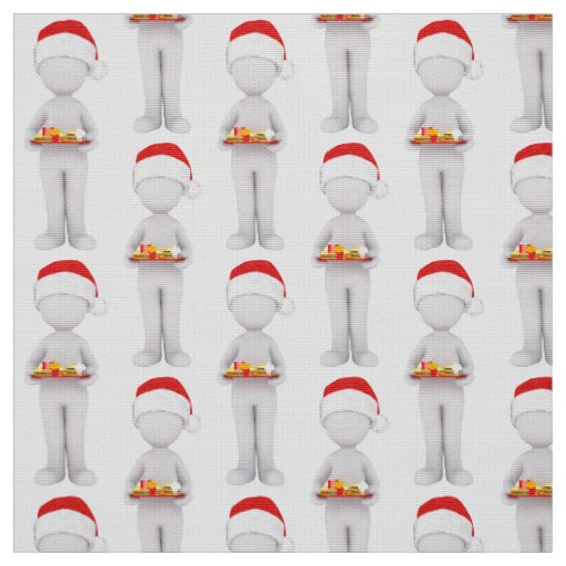 christmas burger santa fabric
